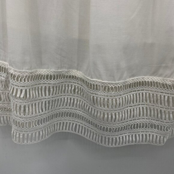 Aqua Dress Womens‎ XS White Cotton Polyester Crochet Cap Sleeves Boho Hippie - Picture 4 of 8